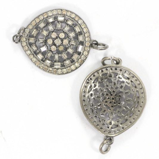 Pear Shape Diamond Pendant And Connector