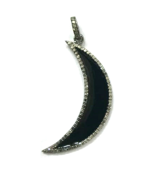 Crescent Moon Diamond Charm