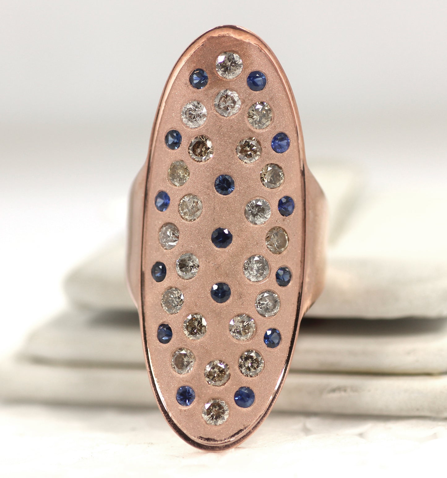 Silver Pave Diamond Ring .925 Oxidized Sterling Silver Diamond Ring, Genuine handmade pave diamond Ring Size Approx 1.60"(40 MM)