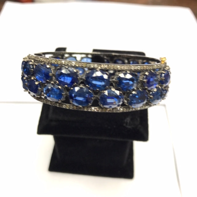 Diamond Designer Bangle with Gemstones