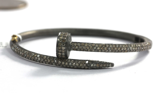 Nail Shape Diamond Bracelets – Precious Rocks Inc