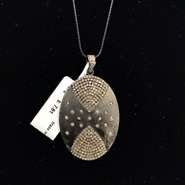 Oval Shape Diamond Pendant