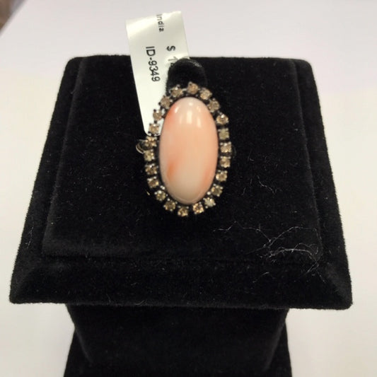 Coral Diamond Ring