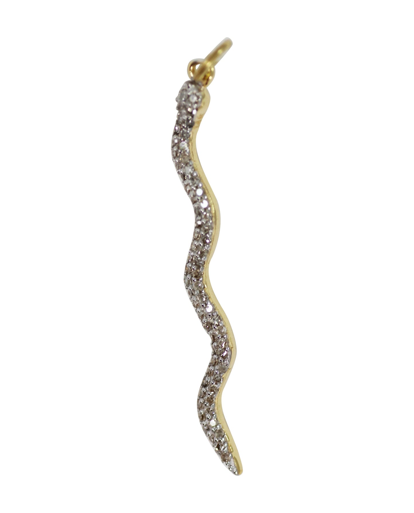 Snake Shape 14k Solid Gold Diamond Pendants. Genuine handmade pave diamond Pendant.1 4k Solid Gold Diamond Pendants.