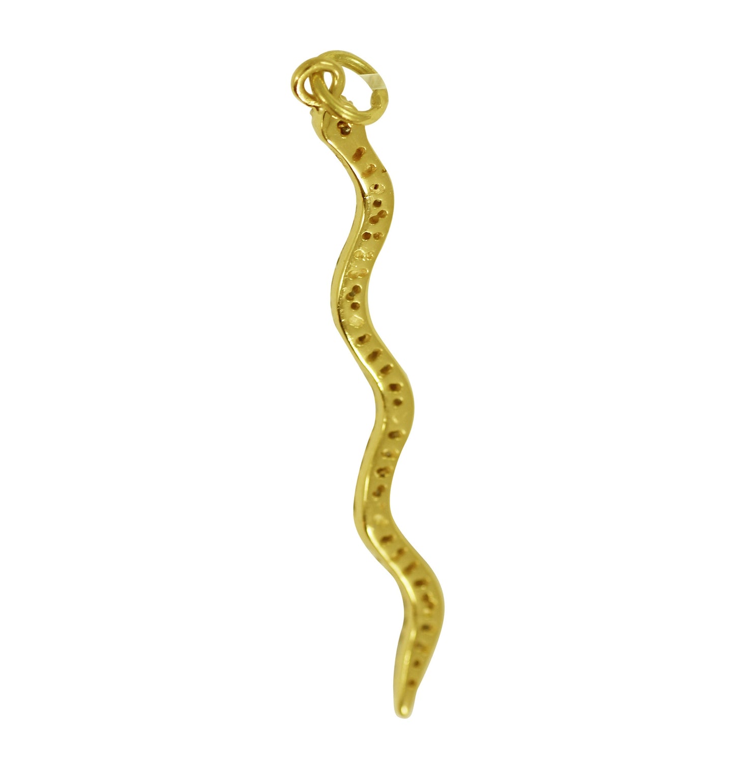 Snake Shape 14k Solid Gold Diamond Pendants. Genuine handmade pave diamond Pendant.1 4k Solid Gold Diamond Pendants.