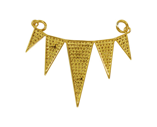 Art Deco Shape 14k Solid Gold Diamond Pendants. Genuine handmade pave diamond Pendant.1 4k Solid Gold Diamond Pendants.