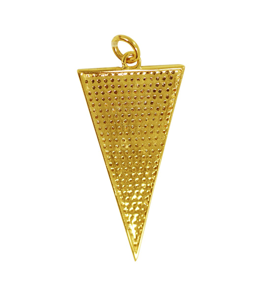 Triangle Shape 14k Solid Gold Diamond Pendants. Genuine handmade pave diamond Pendant.1 4k Solid Gold Diamond Pendants.