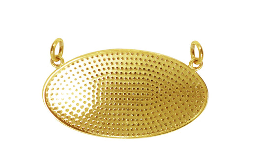 Oval Shape 14k Solid Gold Diamond Pendants. Genuine handmade pave diamond Pendant.1 4k Solid Gold Diamond Pendants.