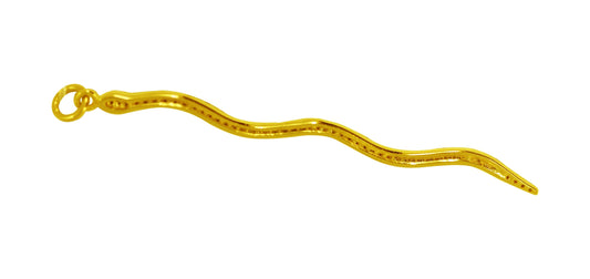 Snake Shape 14k Solid Gold Pendants. Genuine handmade Pendant. 14k Solid Gold Pendants.
