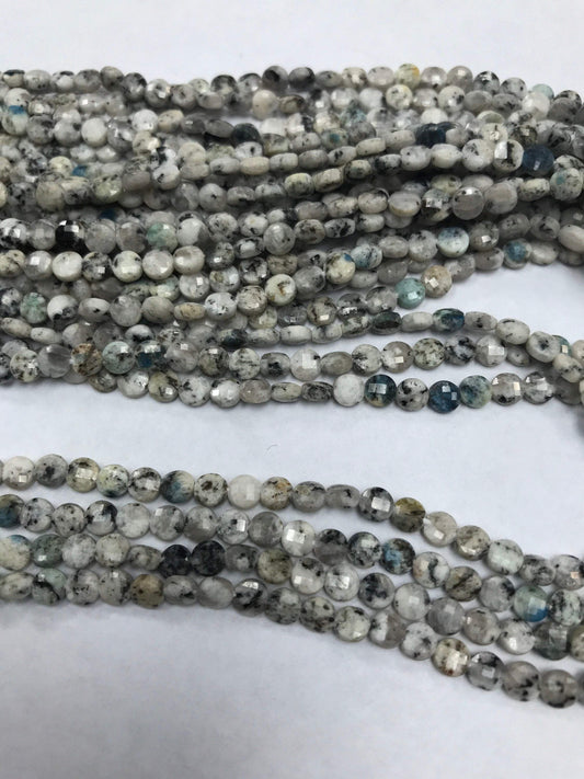 Jasper, K2 Jasper Beads faceted Coin, K2 Jasper,