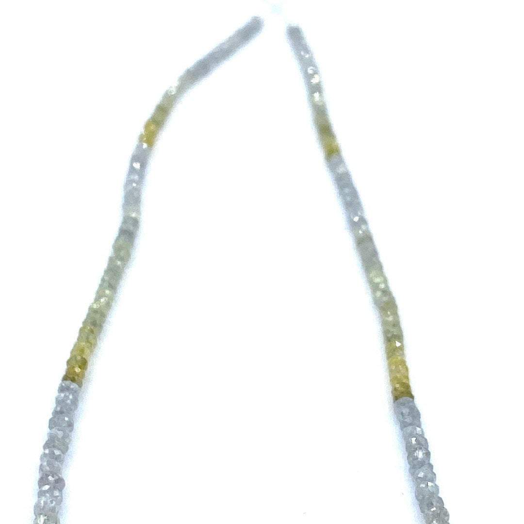 Multi color Diamond Beads Faceted Rondelle 16” strand