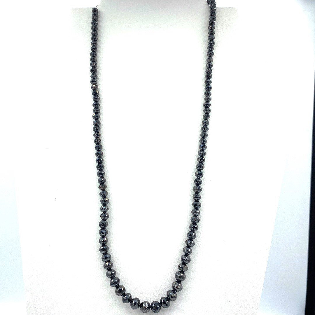 Black Diamond Beads Faceted Rondelle 5 to 7mm