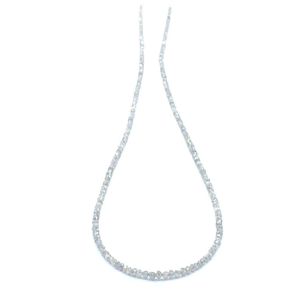 Gray Diamond Beads Faceted Rondelle