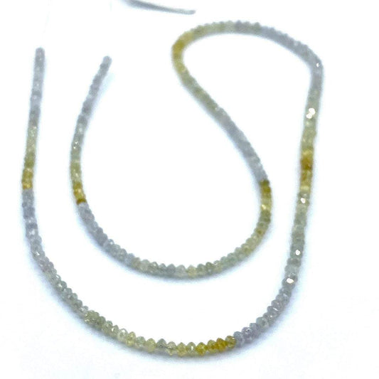 Multi color Diamond Beads Faceted Rondelle 16” strand