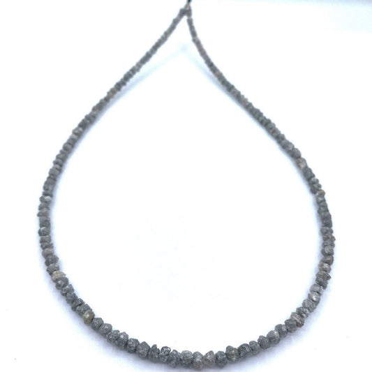 Gray Diamond Fine polished Chips, 15 inch Strand, Diamond Rough Beads