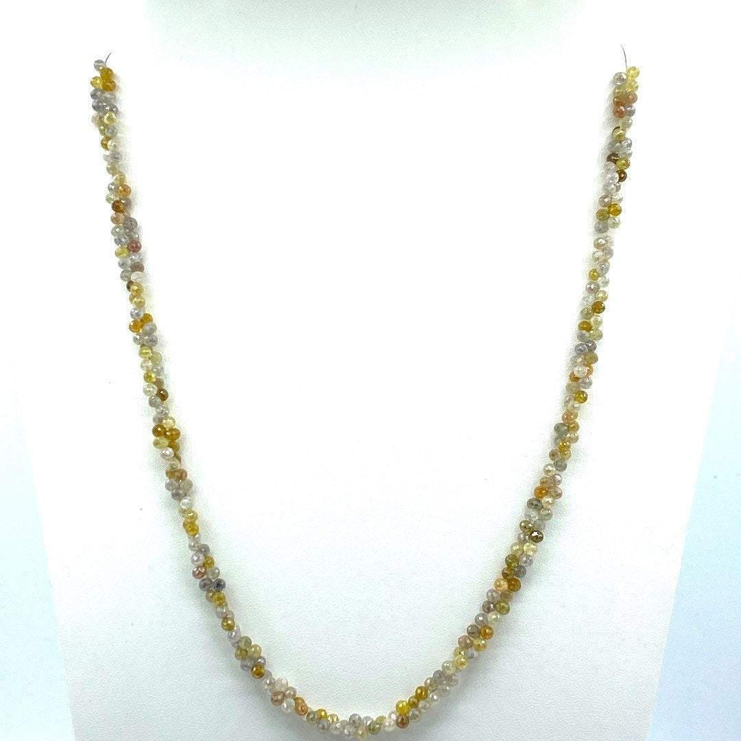 Multi Color Diamond Beads Faceted Tear drop Top side drilled, 16” strand