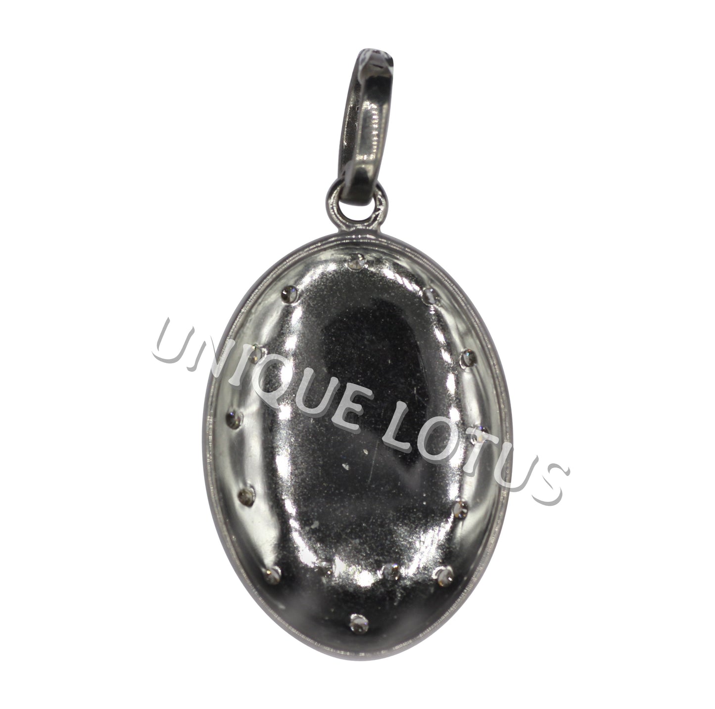 Oval Shape 14K Gold & Silver Diamond Pendant .925 Oxidized Sterling Silver Diamond Pendant, Genuine handmade pave diamond Pendant.