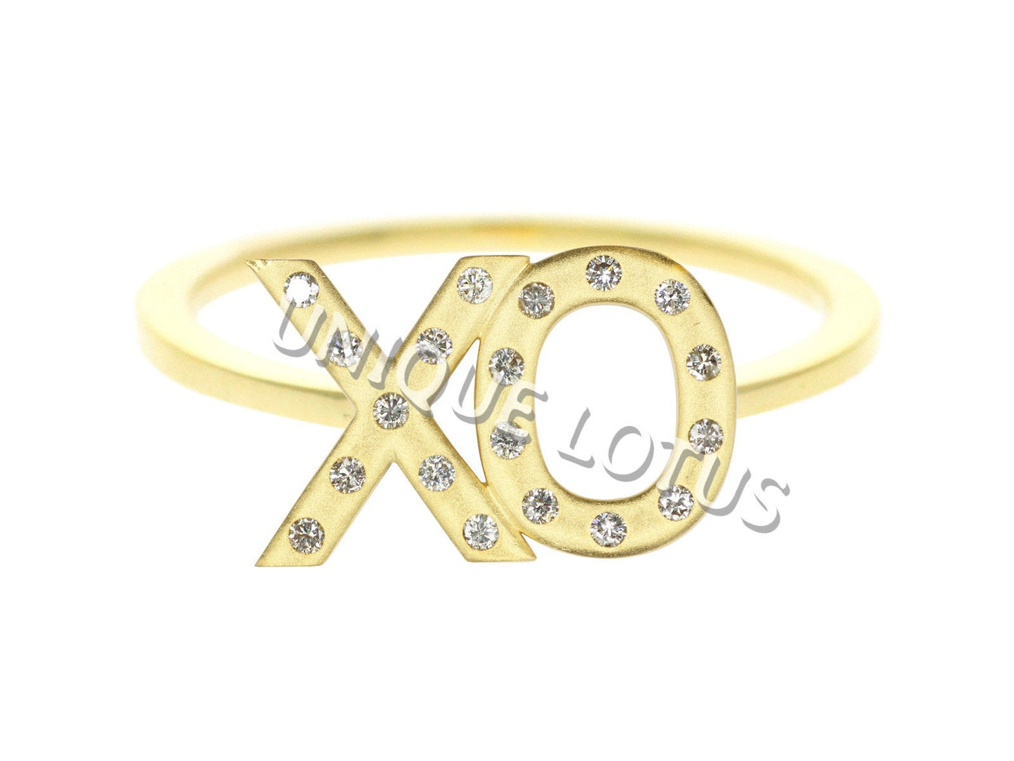 XO Shape 14k Solid Gold Diamond Pendants/Ring. Genuine handmade pave diamond Pendant.1 4k Solid Gold Diamond Pendants.
