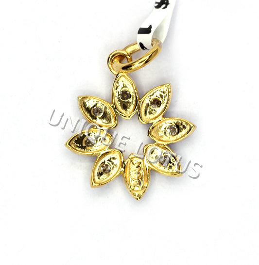 Flower Shape 14k Solid Gold Diamond Pendants. Genuine handmade pave diamond Pendant.14k Solid Gold Diamond Pendants.