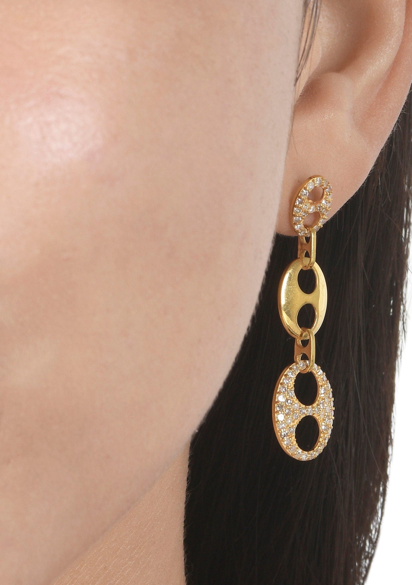 Round 14k Solid Gold Diamond Studs Earring. Genuine handmade pave diamond Studs Earring . 14k Solid Gold Diamond Studs Earring..