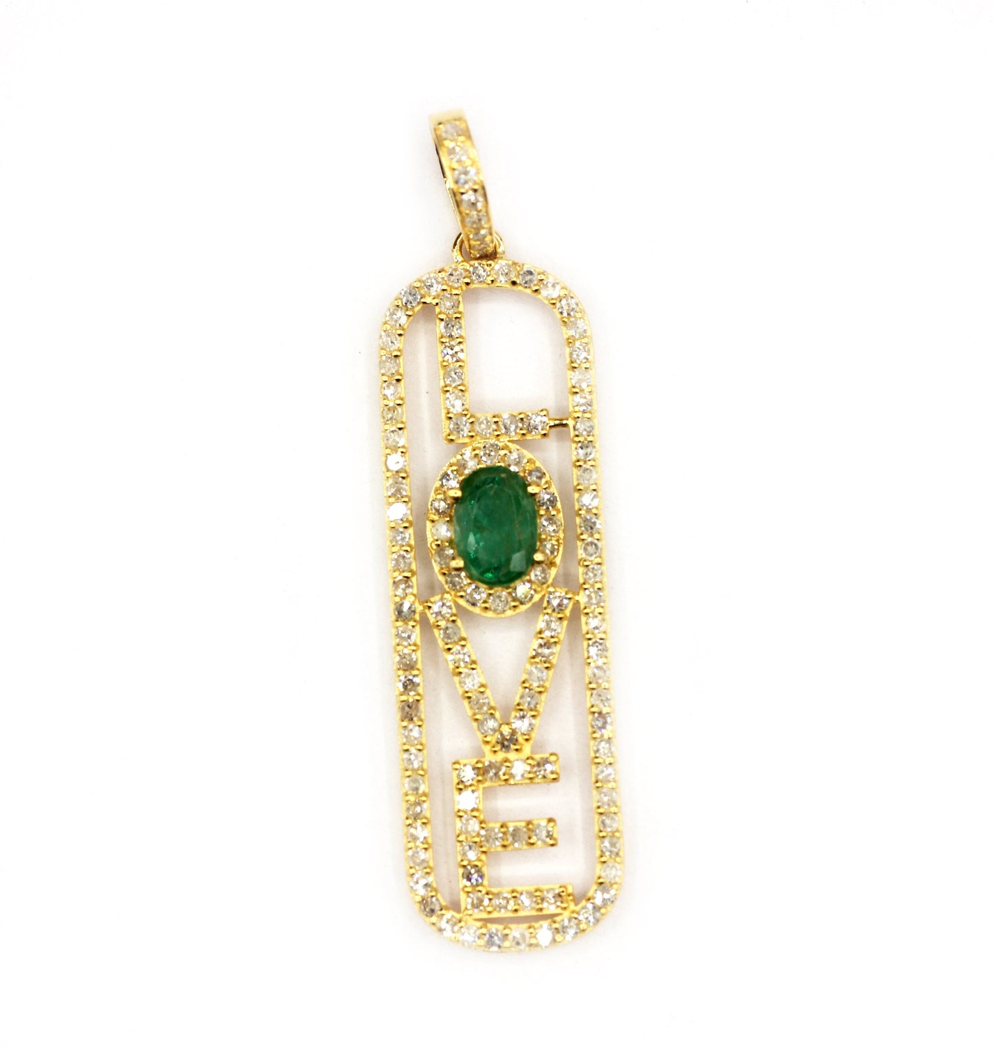 Love 14k Solid Gold Diamond Pendants. Genuine handmade pave diamond Pendant. 14k Solid Gold Diamond Pendants.