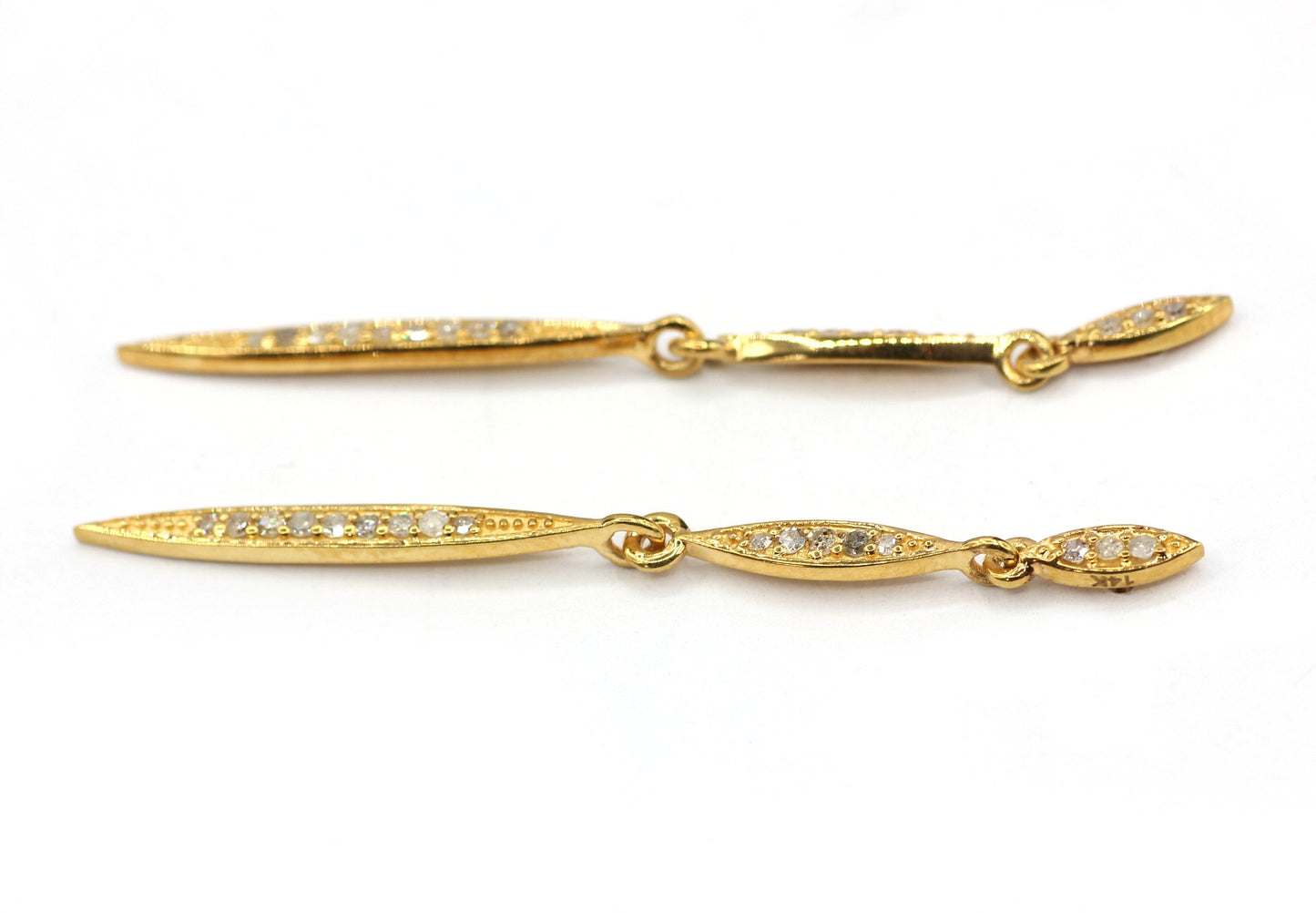Evil Eye 14k Solid Gold Diamond Earring. Genuine handmade pave diamond Earring . 14k Solid Gold Diamond Earring.