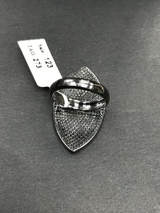 Diamond Oval Shape Diamond Ring, Pave Diamond Ring,Pave Ring, Approx 33 x 19mm. Sterling Silver