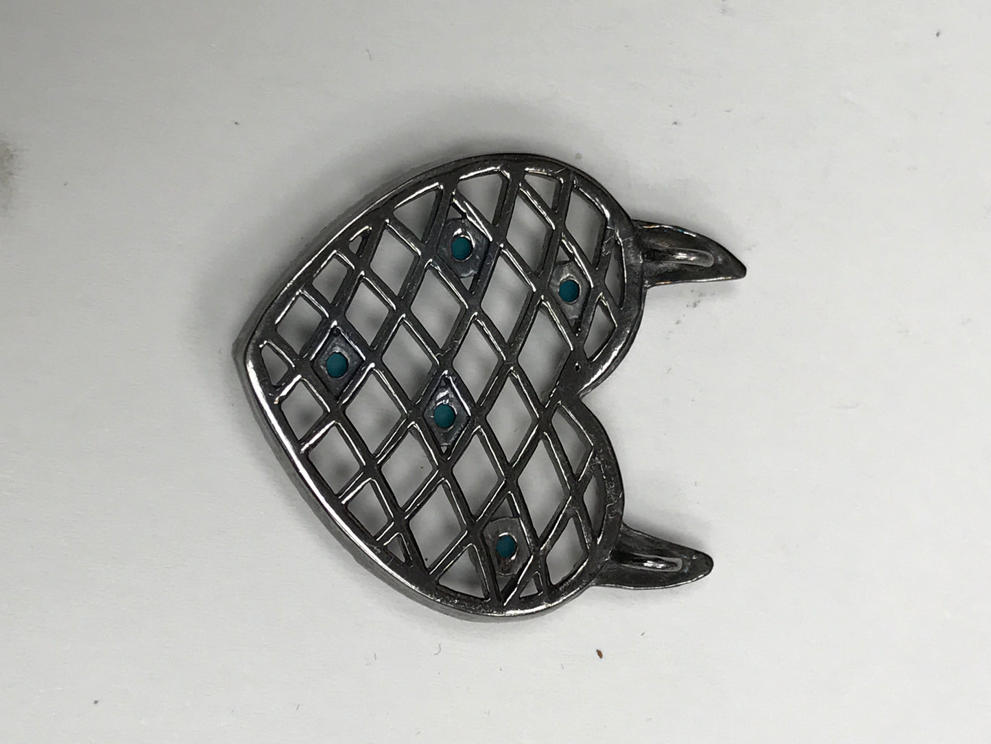 Diamond Embossed Heart Shape Pendant, Pave Diamond Pendant, Pave Embossed Heart Shape Necklace, Approx 32 x 28mm