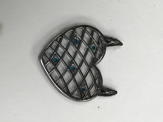 Diamond Embossed Heart Shape Pendant, Pave Diamond Pendant, Pave Embossed Heart Shape Necklace, Approx 32 x 28mm