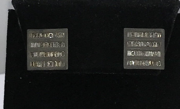 Square Shape Diamond Earring Stud