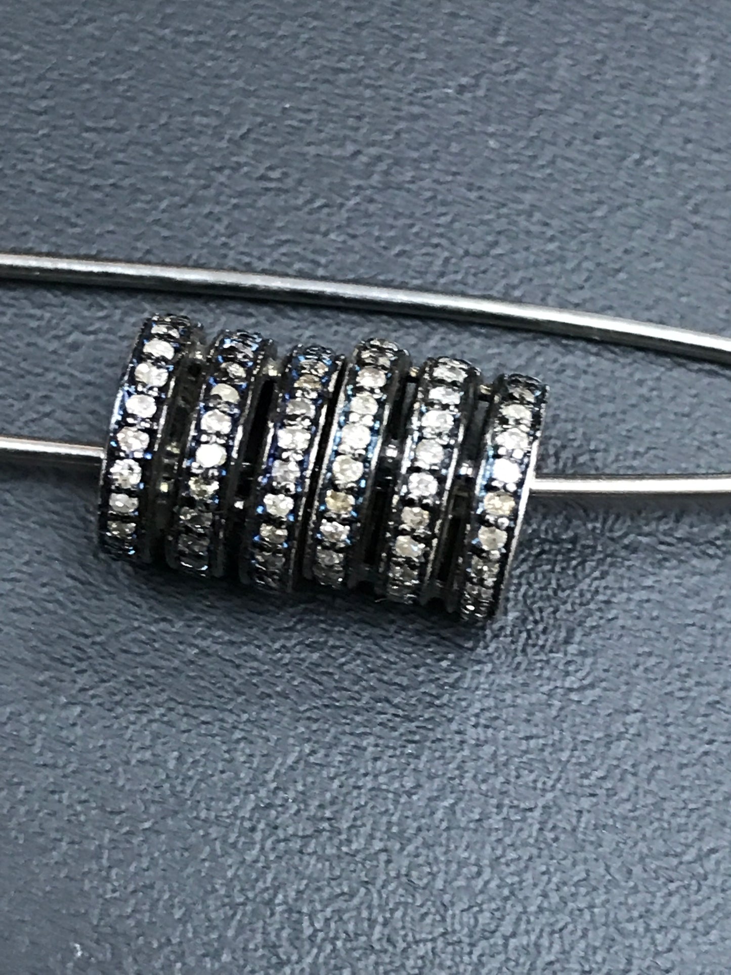 Silver and Diamond Pave Rings