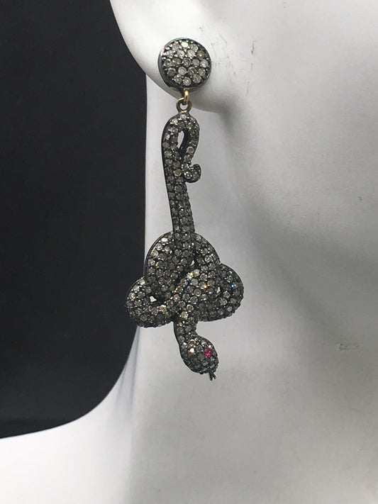 Diamond Snake Earring