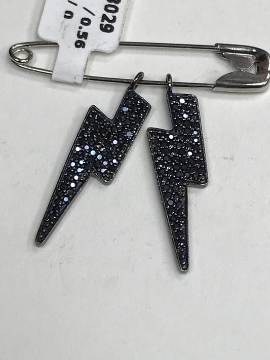 Lightning Black Spinel Charm