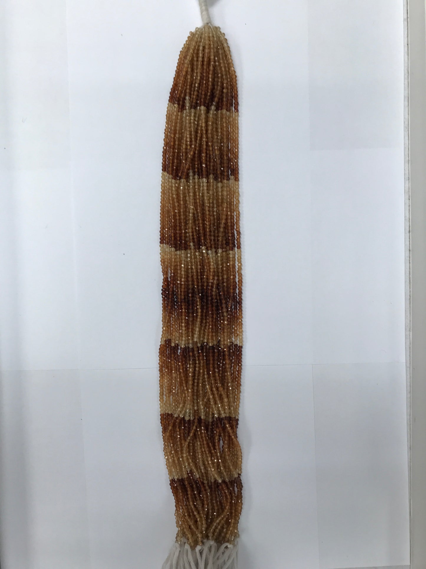 Garnet, Hessonite Shaded Roundel Beads Facetted 3-4mm