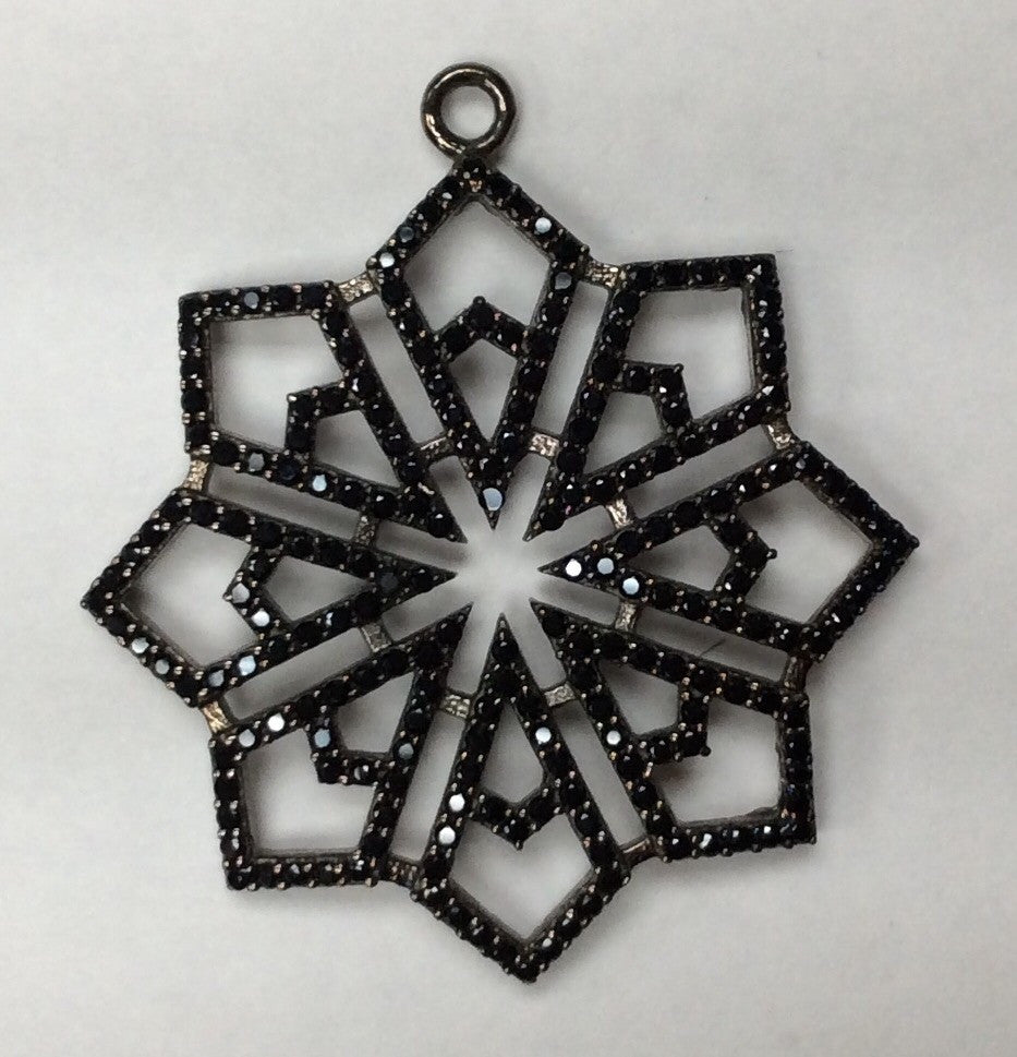 Stars Black Spinel Charm
