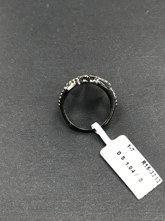 Diamond Double Crown Diamond Ring, Pave Diamond Ring, Pave Double Crown Ring, Approx 26 x 22mm. Sterling Silver