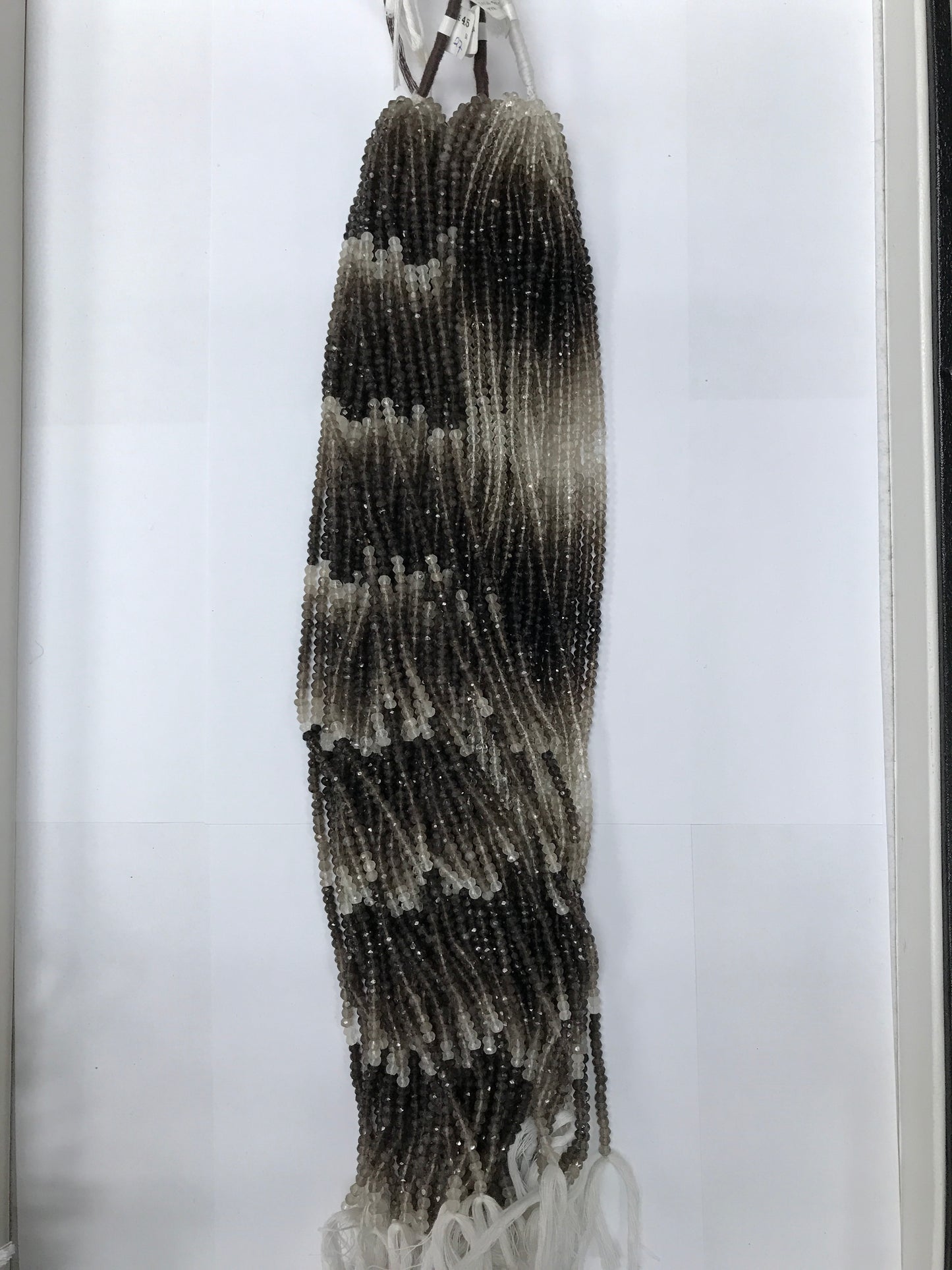 Quartz, Smoky Qurtz Shade Roundel Beads Facetted 3-4mm