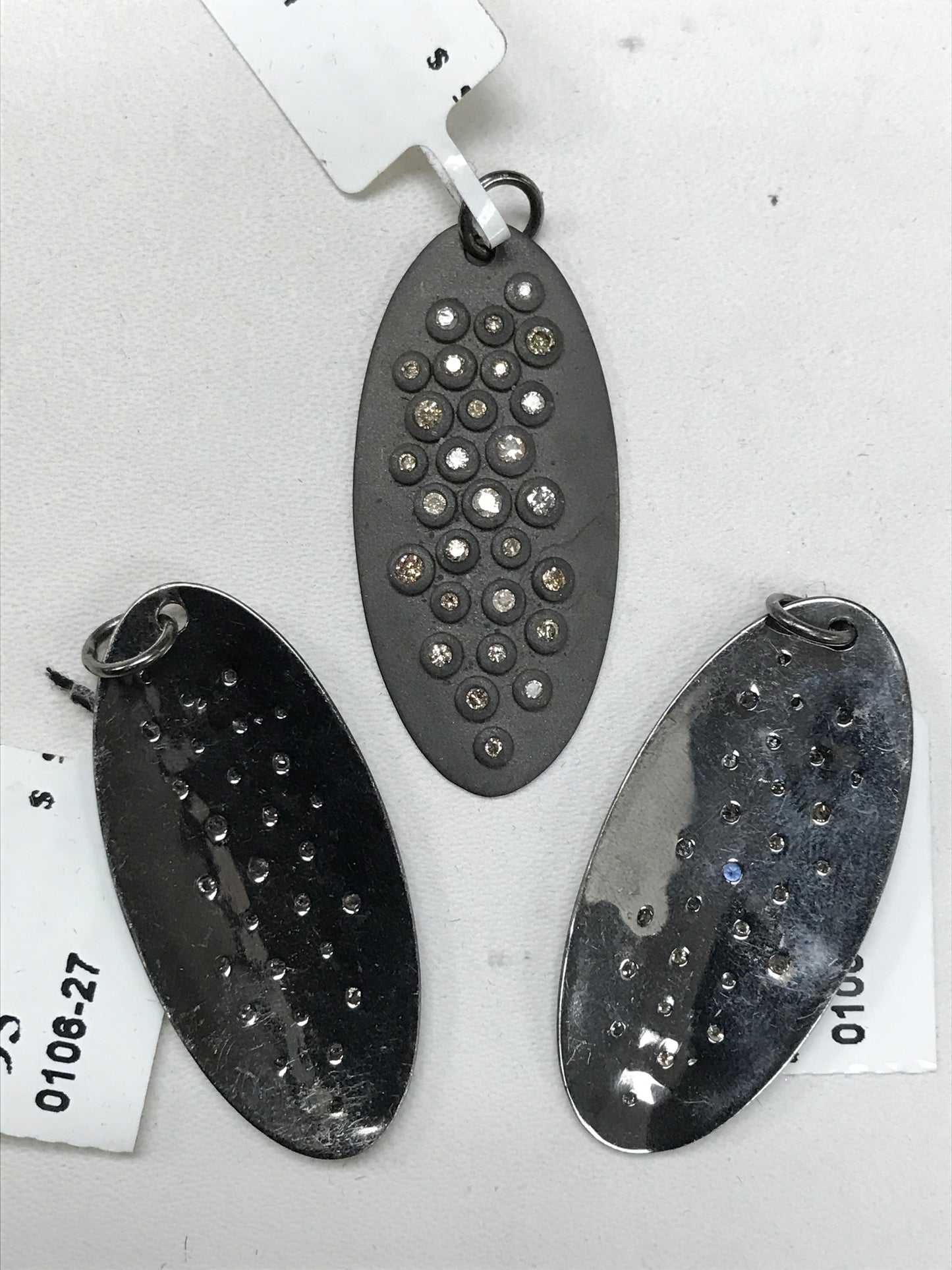 Oval Shape Diamond Pendant .925 Oxidized Sterling Silver Diamond Pendant, Genuine handmade pave diamond Pendant.