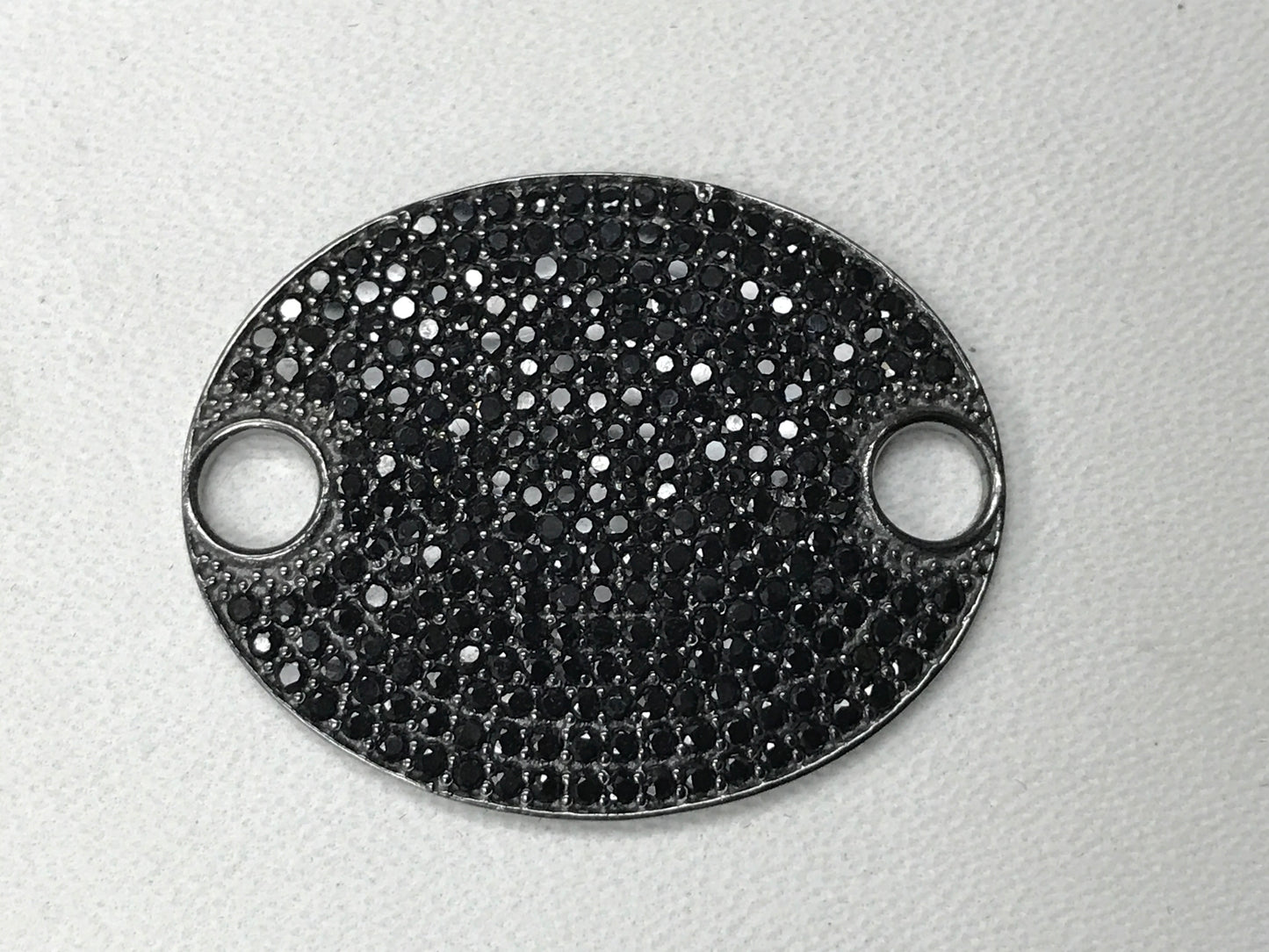 Oval Shape (Two End Holes) Black Spinal Pendants & Charms