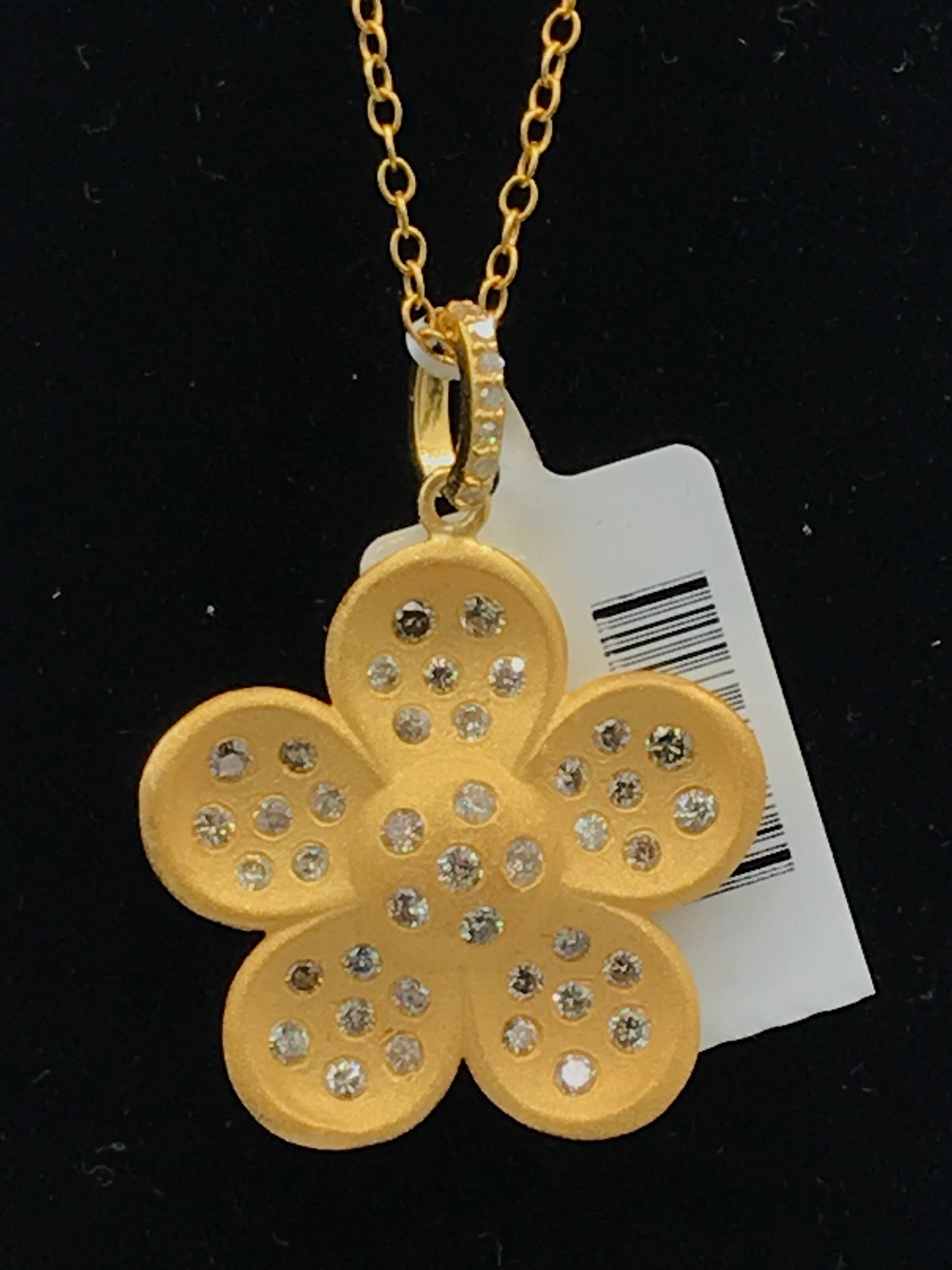 Flower Shape Diamond Pendant .925 Oxidized Sterling Silver Diamond Pendant, Genuine handmade pave diamond Pendant.