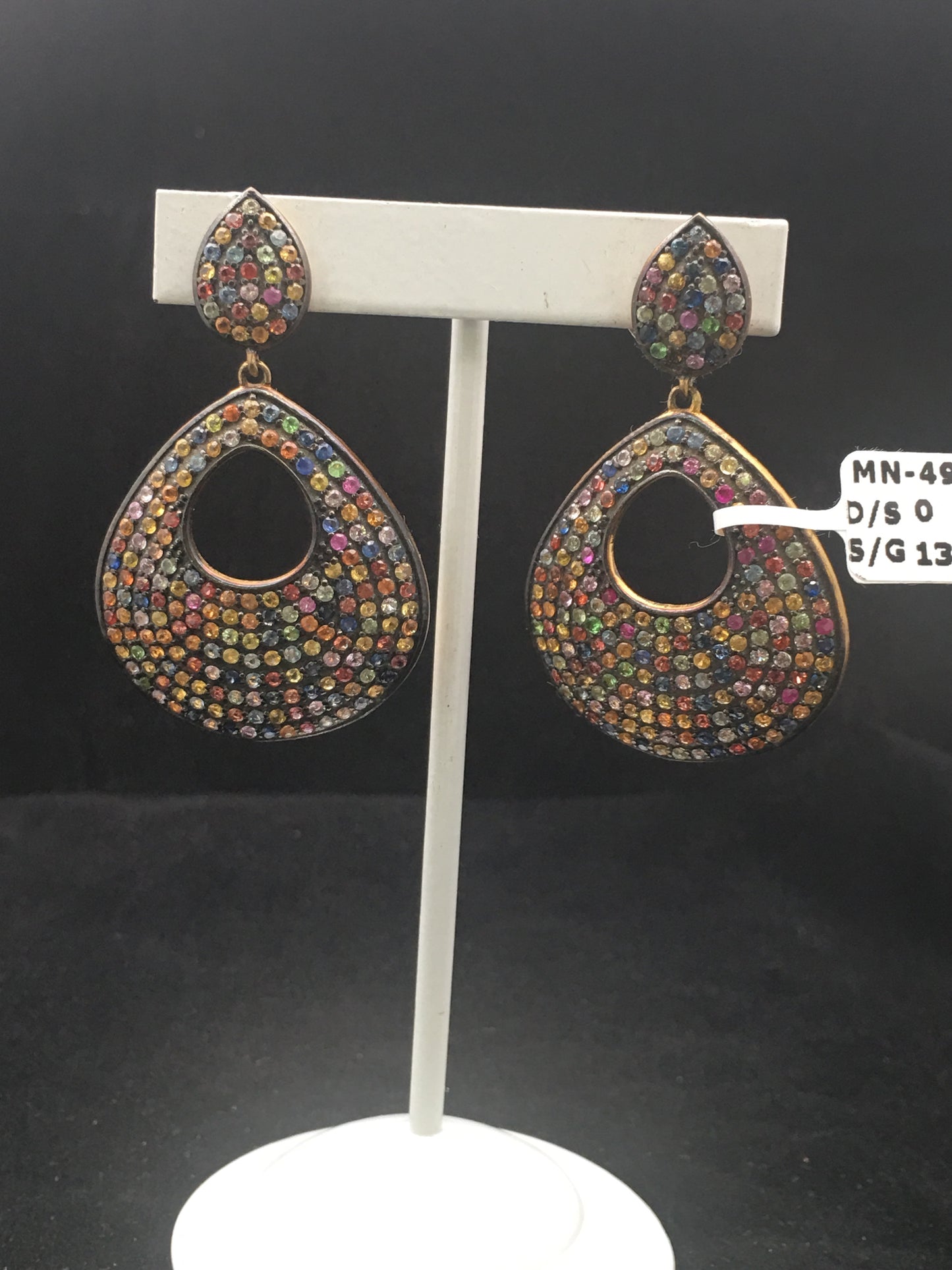 Diamond Sapphire Earrings,