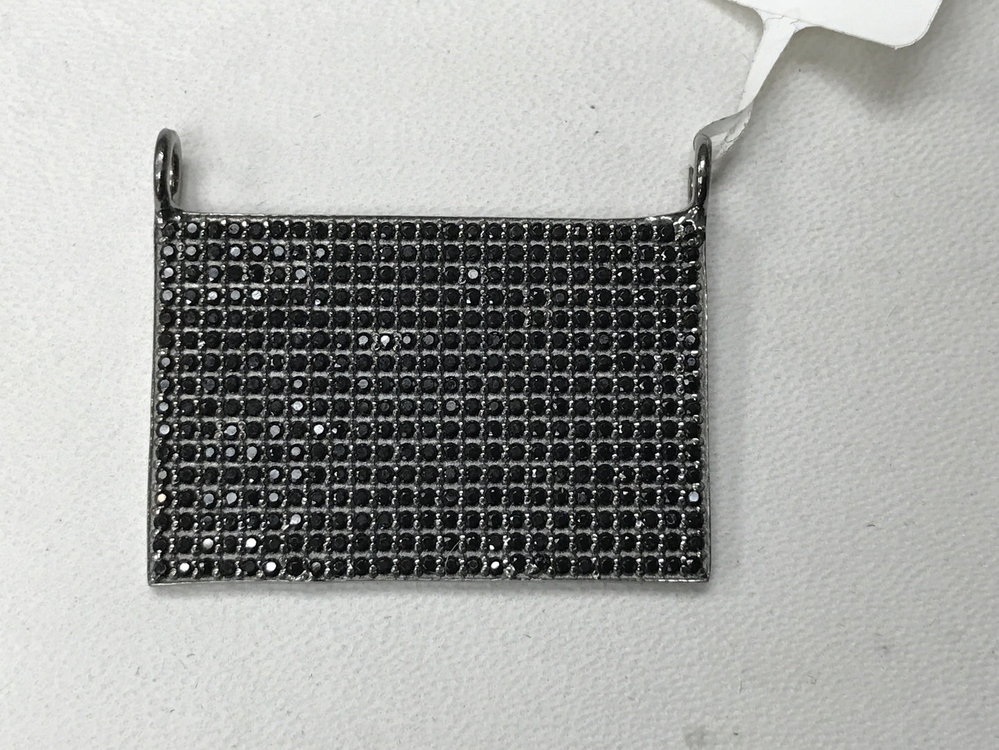 Rectangle Shape Black Spinel Charm,
