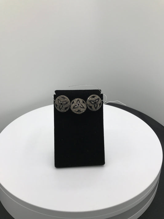 Coin Shape Filgree Pave Diamond Beads