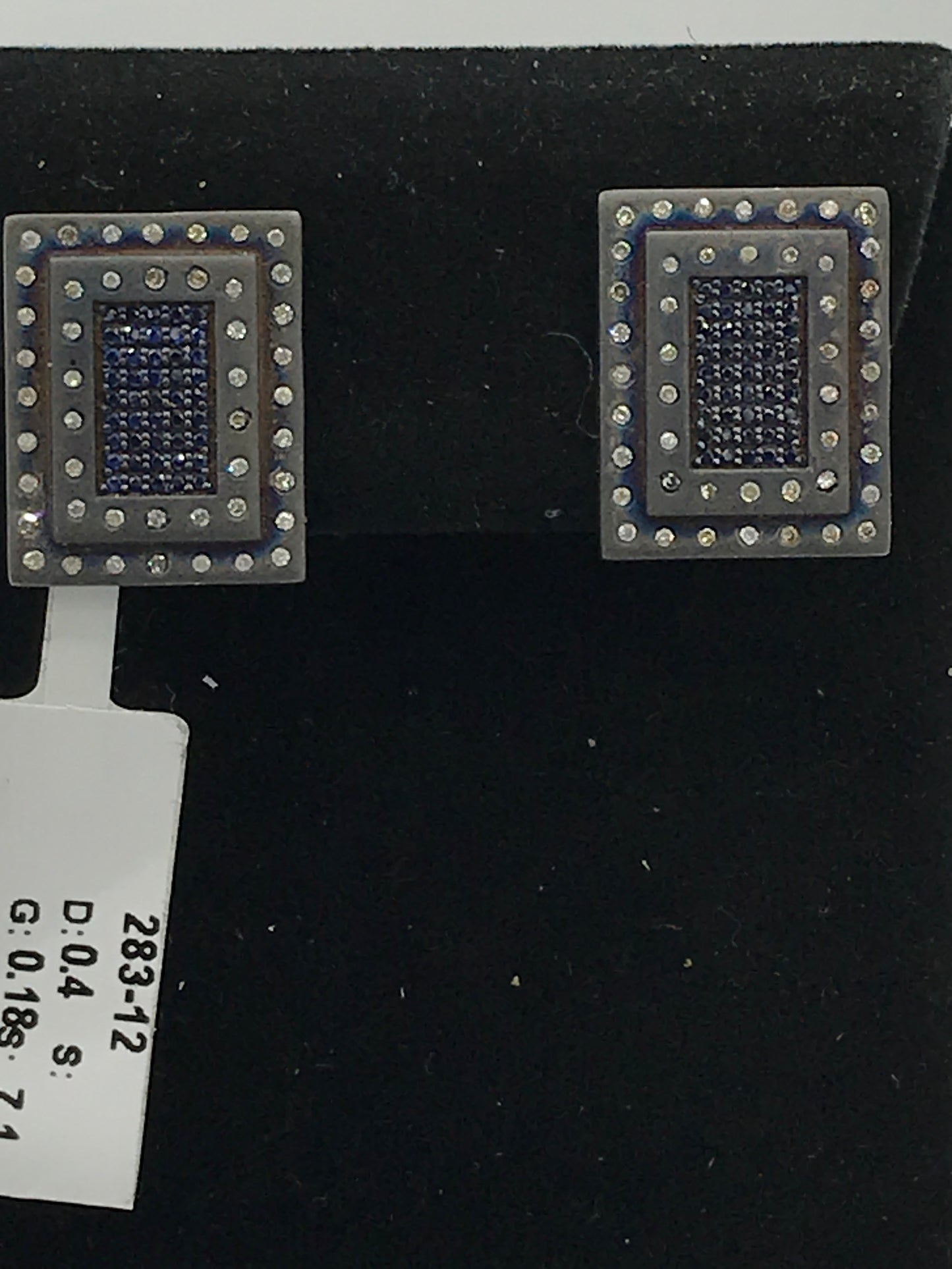 Rectangle Shape Diamond Earring Stud