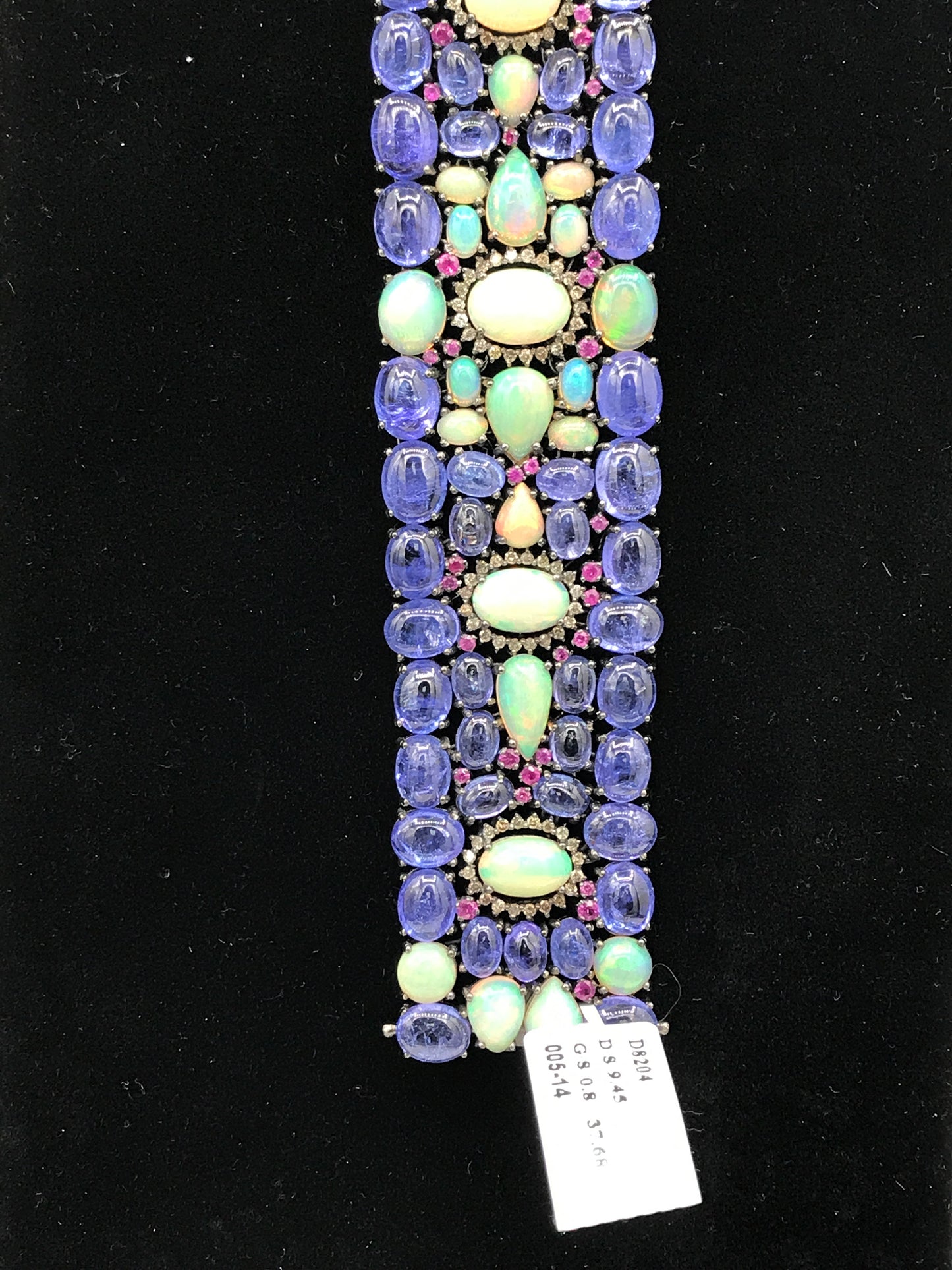 Tanzanite and Opal Bracelet with Diamond
