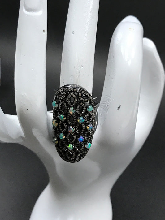 Diamond and Gemstone Designer Party Wear Ring