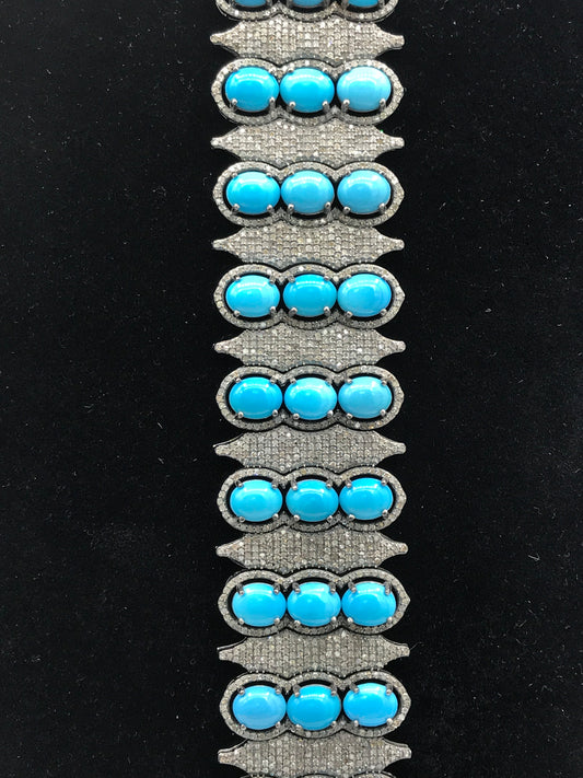 Turquoise Designer Diamond Bracelet
