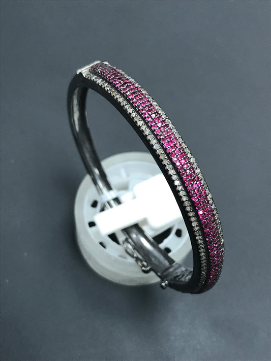 Diamond and Ruby Designer Bangles
