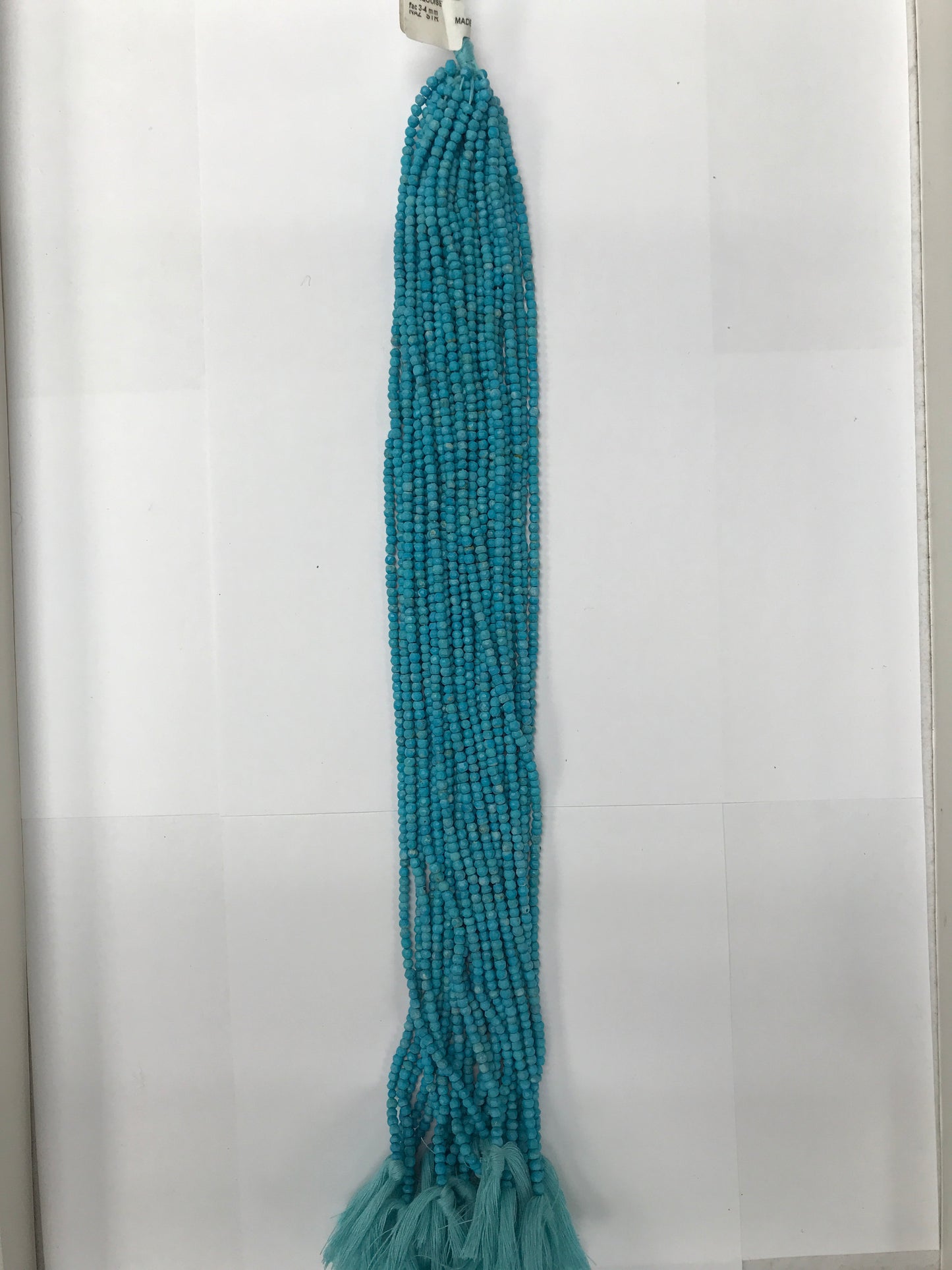 Turquoise Roundel Beads Facetted 3-4mm