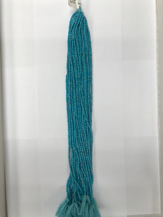 Turquoise Roundel Beads Facetted 3-4mm